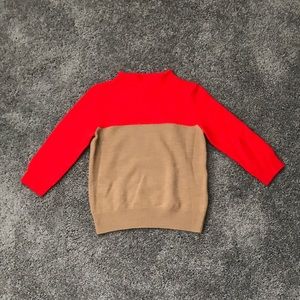 J Crew Minimalist Colorblock Mockneck Sweater